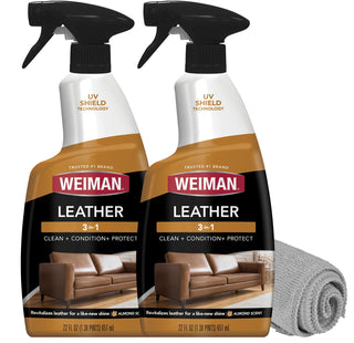 Leather Cleaner by Weiman – 22 Fl Oz (Pack of 2), 44.0 fluid_ounces, Pack of 2