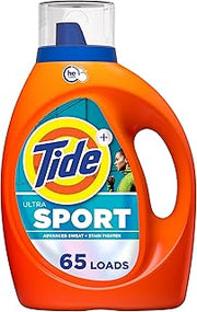 Tide Ultra Sport Liquid Laundry Detergent, 92 fl oz, 65 Loads, Laundry Detergent Liquid with Advanced Sweat plus Stain Fighters