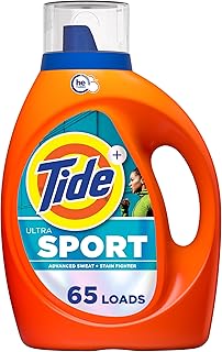 Tide Ultra Sport Liquid Laundry Detergent, 92 fl oz, 65 Loads, Laundry Detergent Liquid with Advanced Sweat plus Stain Fighters