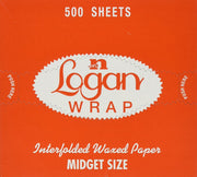 Norpak Logan Wrap Midget Paper Interfolded Deli Wax Paper by Norpak Corporation – 12 Boxes of 500, Paper, White, Model FLOW-6