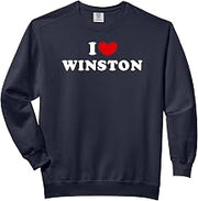 I Love Winston, I Love Winston Comfort Colors Adult Sweatshirt