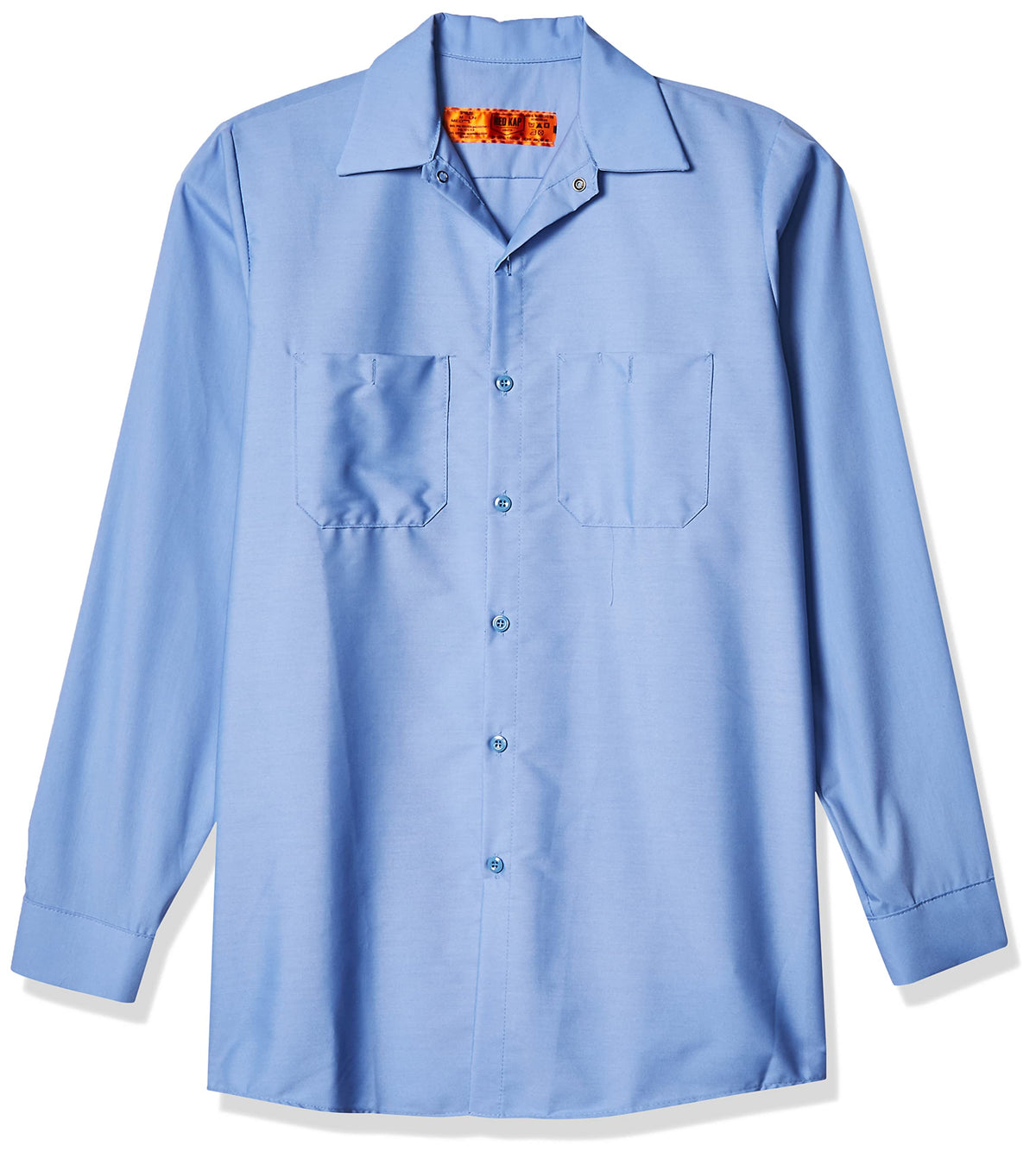 Long Sleeve Industrial Solid Work Shirt Light Blue 2X-Large - 5 Pack by Red Kap – Polyester, Light Blue, Pack of 5, Model SP14