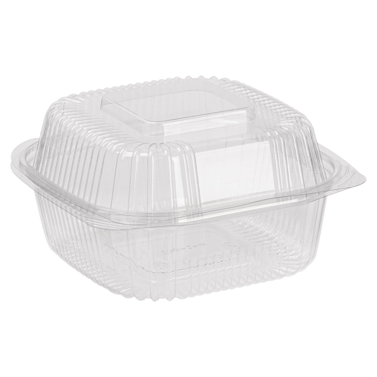 Jaya 100% Compostable Clear PLA Hinged Clamshell, 6x6-Inch, 240-Count Case