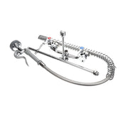 Easy Install Pre-Rinse Spring Action Cerama Cartridges Wall Mount with 8-Inch Centers Wall Bracket by T&S Brass – not_applicable, Brass, Polished Chrome, Model B-0133-CR-B