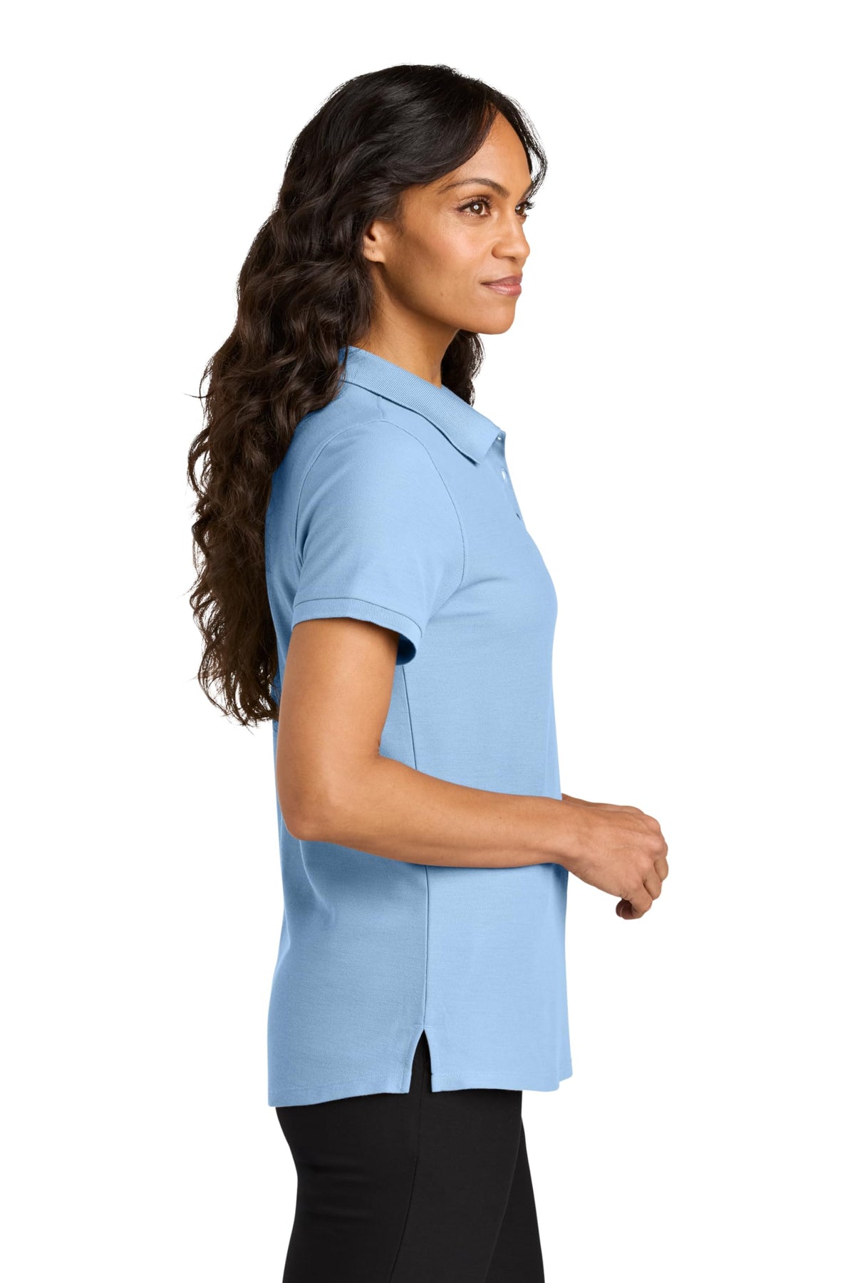 Women's Wearever Signature Pique Polo Cloud Blue by Port Authority – Large, Cloud Blue, Model LK200