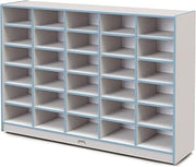 Jonti-Craft Rainbow Accents 4030JCWW131 30 Tub Mobile Storage - Without Tubs - Coastal Blue