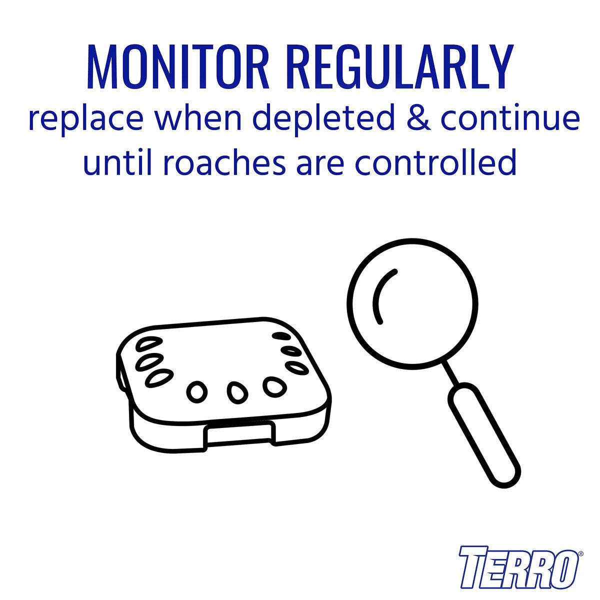 Multi-Surface Roach Bait Stations by Terro – 12 Bait Stations, Black, Pack of 2, Model T500SR