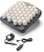 Hollowick Nexis Flameless Rechargeable Set: (40) Candlelight LED Candles, (1) Charging Tray, (1) Magnetic Cord and US Power Supply, (1) Remote Magnetic Control (HFRX40)