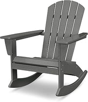 Polywood Nautical Adirondack Rocking Chair in Slate Grey