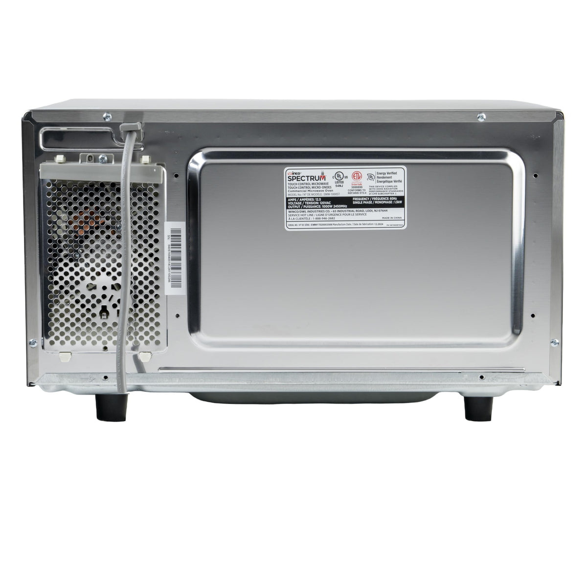 Winco .9 Cubic Feet / 1,000 W (Touch) / Silver Countertop Microwave Ovens