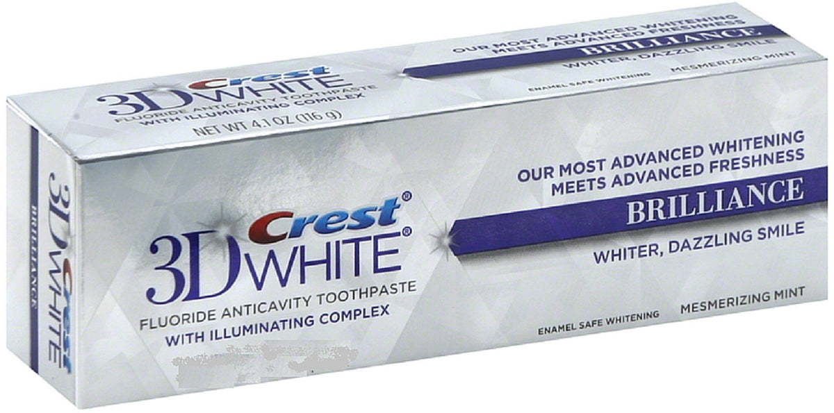 3D White Vivid Fluoride Anticavity Toothpaste - 0.85 oz - Radiant Mint - 3 pk by Crest – 0.85 Ounce (Pack of 3), Pack of 3, Model 3700026151