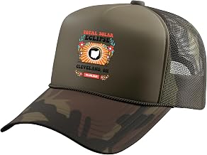 Total Solar Eclipse Cleveland OH Ohio 2024 Totality Hippie Trucker Hat with Adjustable Mesh Back