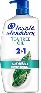 Head & Shoulders Tea Tree Oil 2-in-1 Anti-Dandruff Shampoo and Conditioner, 72-Hour Protection, 1% Pyrithione Zinc, 28.2 fl oz