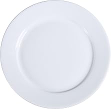 Yanco AC-9 ABCO Dinner Plate, 9.5" Diameter, Porcelain, Super White, Pack of 24