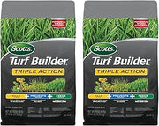 Scotts Turf Builder Triple Action1, 33.94 lbs. (2-Pack) | Weed Control, Lawn Weed Killer, Crabgrass Preventer, and Grass Fertilizer for Lawns