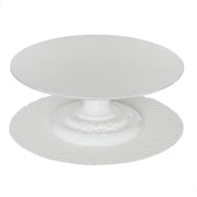 Cast Iron and Non-Slip Pad Cake Stand by Ateco – #612 12" Round, Cast Iron Base, Cast Iron, White