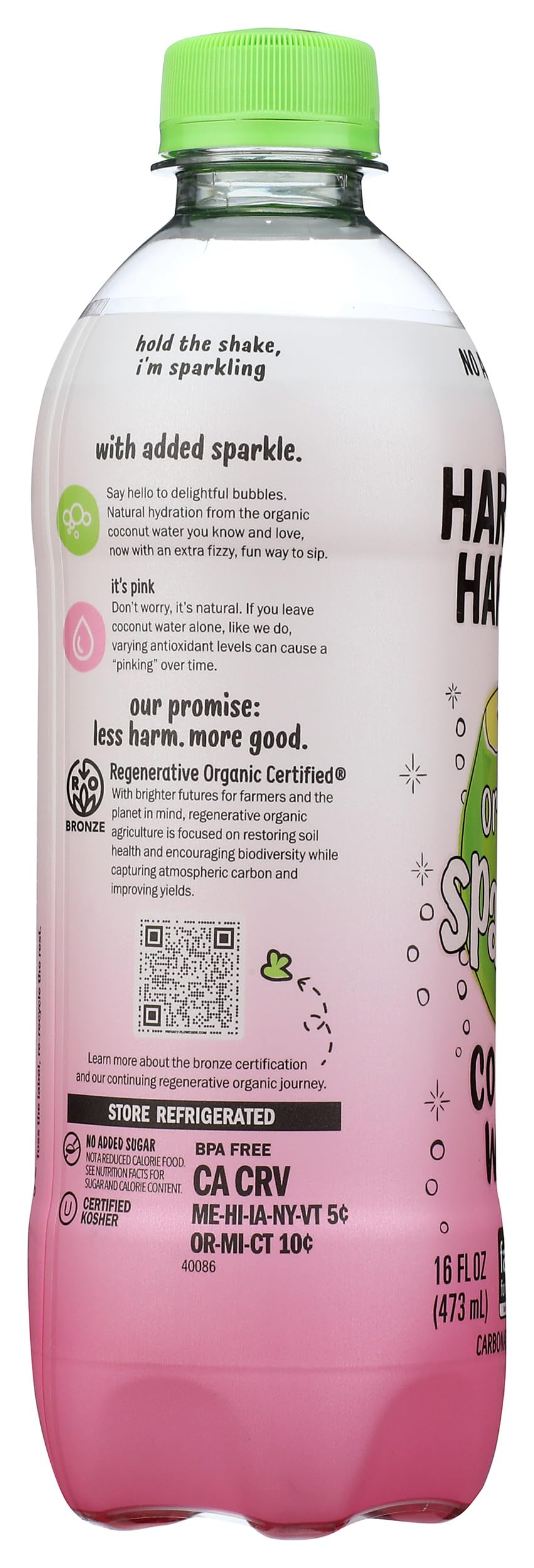 Organic Sparkling Coconut Water by Harmless Harvest – 16 Fl Oz (Pack of 1), clear, Model 0810068900811