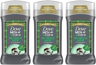 Dove Men+Care Deodorant Stick Mint Chocolate Martini 3oz – Long Lasting Odor Protection, 72HR Freshness, Smooth Glide Formula, Moisturizing Men’s Deodorant, Unique Scent for Confidence & Care - 3-Pack