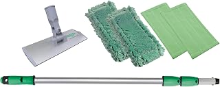 UNGER SpeedClean Starter Kit, 6-ft. Pole, 4 Microfiber Pads, WNK01 | WNK01 complete indoor window cleaning system; 4 microfiber pads; extended 6-ft. telescopic pole