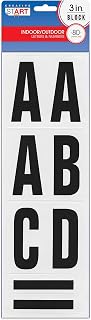Cosco Creative Start Self-Adhesive 3-inch H Letters, Numbers, and Characters, Black, 240 Count, 3 Pack (098132PK3)