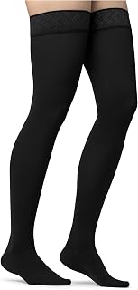 JOBST Maternity Opaque Compression Thigh High Stockings, Closed Toe, 20-30 mmHg Firm Support for Swollen Legs During Pregnancy