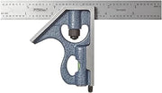 Fowler 52-370-012 Steel Combination Square Set with Baked Blue Enamel Finish, 4R Graduation Interval, 4 Blade, 12" Length