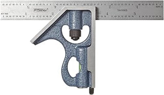 Fowler 52-370-012 Steel Combination Square Set with Baked Blue Enamel Finish, 4R Graduation Interval, 4 Blade, 12" Length