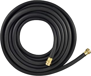 Flexon PH5825CN Premium Rubber Garden Hose, 25ft, Black