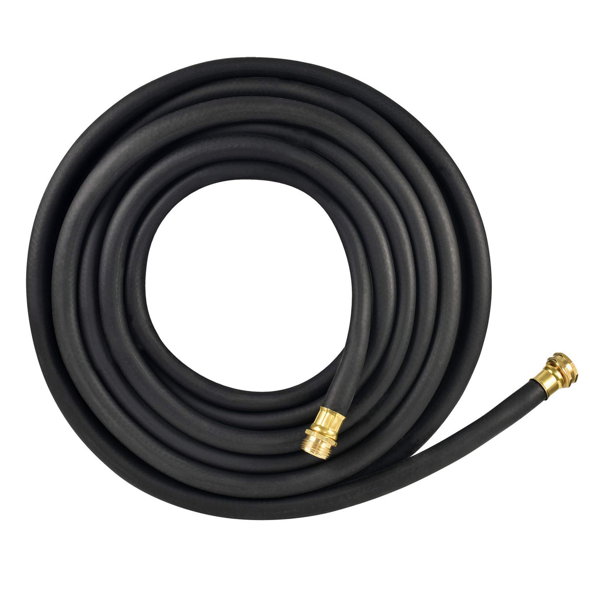 Premium Rubber Garden Hose by Flexon – 25ft, Rubber, Black, Model PH5825CN