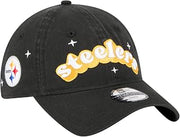 New Era Girls Youth Black Pittsburgh Steelers Cheer 9TWENTY Adjustable Hat