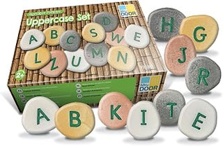 YD-9 Uppercase Alphabet Learning Pebbles for Kids, Kindergarten Grade to 3 Grade, 5" H, 3" L, 3" W