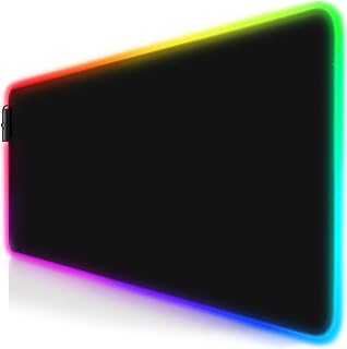 CSL - RGB Gaming Mouse Pad Alpha - 31.5 x 12 inches - XXL Extended Large LED Mouse Mat - 7 Multi Colour and 4 Effect Modes – Non Slip Rubber Base - Mice Mat for MacBook Roccat Razer PC – wipeable