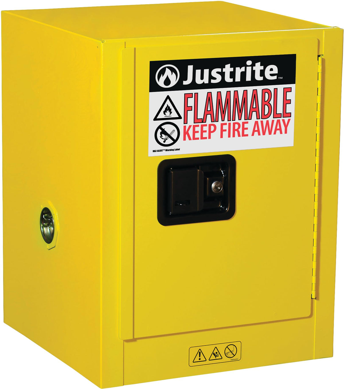Justrite 4 Gallon / Manual-close / Yellow Cabinets