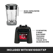 Blender with Electronic Keypad & 48 oz. Copolyester Jar by Waring – 48 Ounce Copolyester Jar, 48.0 fluid_ounces, Co-Polyester, Black, Model MX1050XTXP