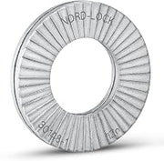 Nord-Lock Wedge Locking Washers - Steel (Delta Protekt) Washer with Zinc Flake Coating, Vibration Resistant for 1/4 Inch Bolts - Enlarged Outer Diameter - 20 Pairs