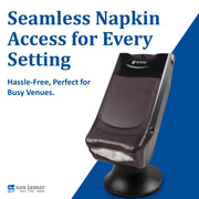 Venue Napkin Dispenser with Stand by San Jamar – 8.75 Inches, 0.0 ounces, Acrylonitrile Butadiene Styrene, Black, Model H5000STBK