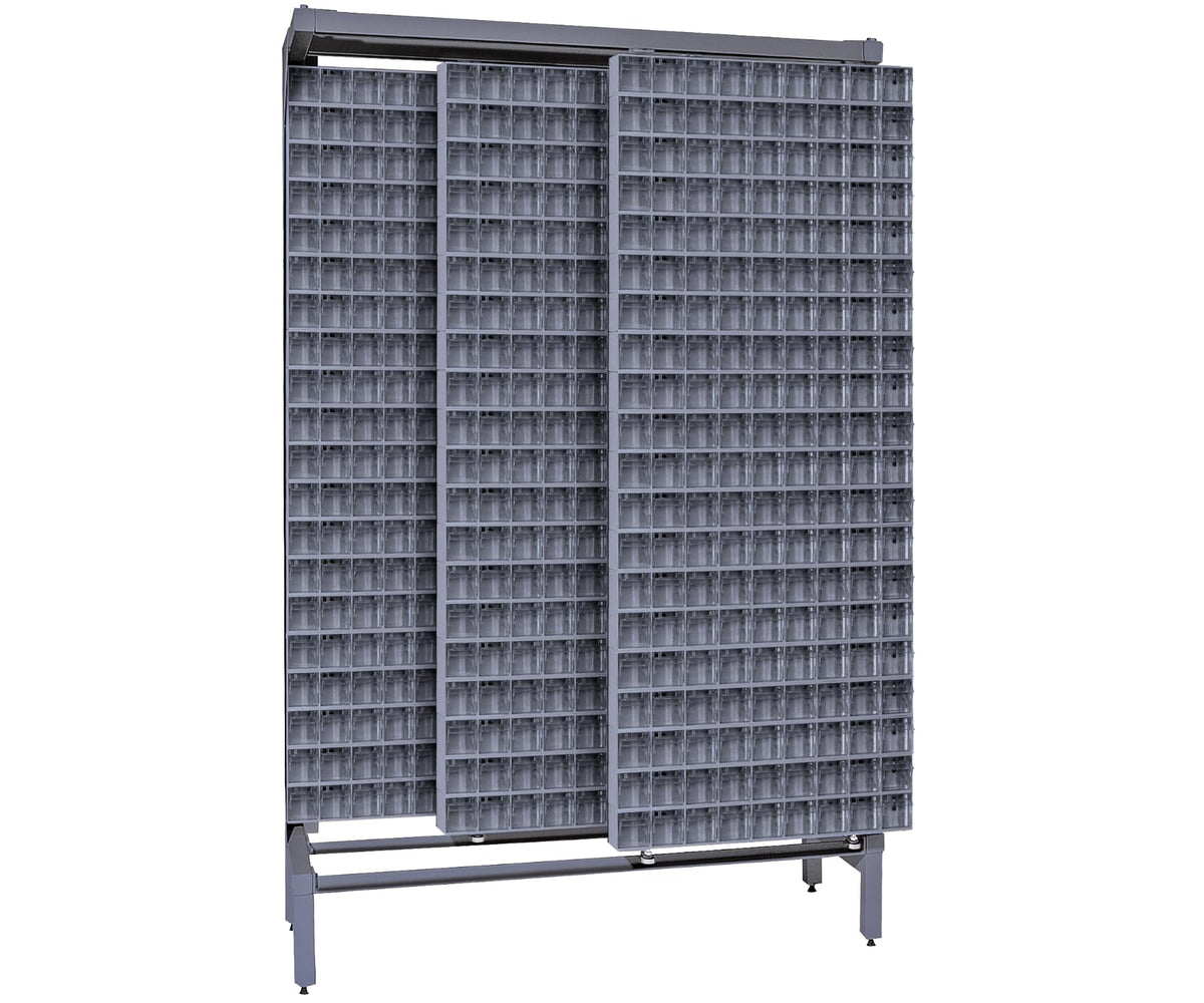 QUANTUM STORAGE SYSTEMS 77" H x 48" W x 18" D / 720 Drawers Free Standing Slider Systems Gray / Gray Storage Racks