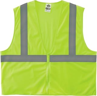 Ergodyne unisex adult Reflective Safety Vest, High Visibility Mesh, Closure