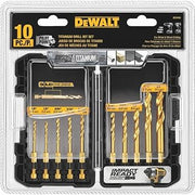 DEWALT Titanium Nitride Coated Drill Bit Set, 10-Piece Impact Ready (DD5160) (Pack of 5)
