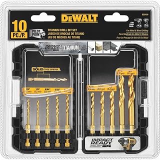 DEWALT Titanium Nitride Coated Drill Bit Set, 10-Piece Impact Ready (DD5160) (Pack of 5)