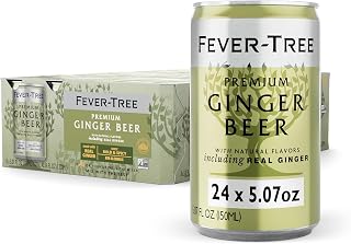 Fever-Tree Ginger Beer – Premium Mixer for Cocktails and Mocktails, 5.07 fl oz Cans, Pack of 24 – Naturally Sourced, Non-GMO