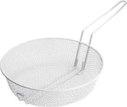Winco 12" White Plastic Breading Basket, Medium Mesh, Coating