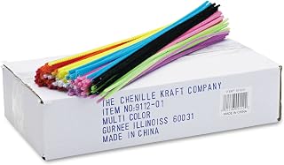 Chenille Kraft Company Products - Chenille Stems, 4mmx12quot;, 1000/BX, Assorted - Sold as 1 BX - Chenille Stems (pipe cleaners) are designed for craft projects or classroom activities. 4mm blue stems are made from flexible wire and crush-resistant polyester.