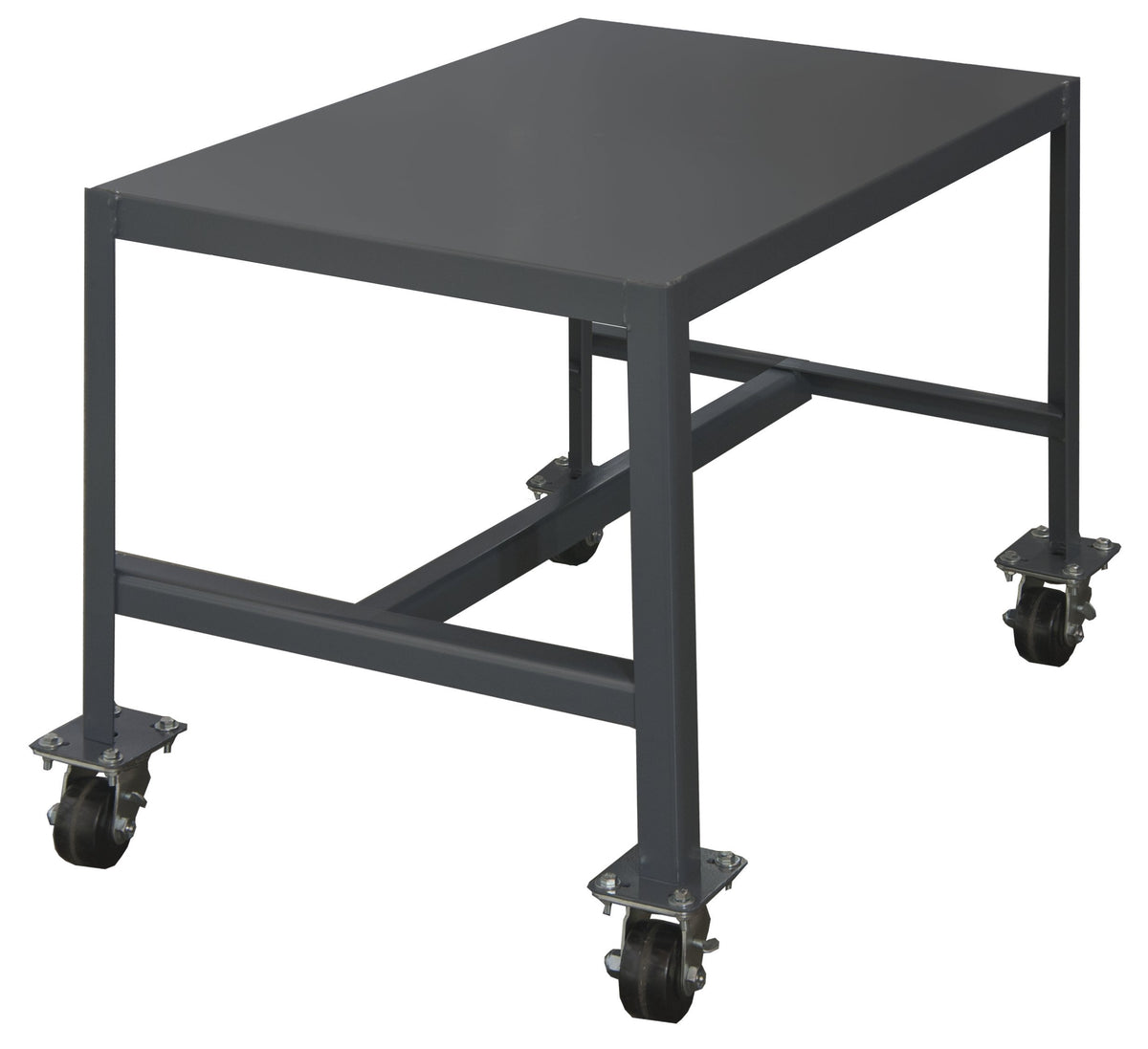 Steel Mobile Medium Duty Machine Table by Durham – Steel, Gray, Model MTM243630-2K195