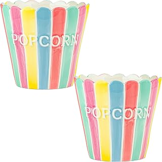 10 Strawberry Street Popcorn Bucket, Set of 2