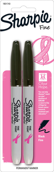 Sharpie 2 Count (Pack of 1) / Black / 1 Permanent Markers