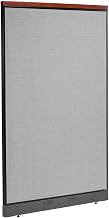Global Industrial 48-1/4"W x 77-1/2"H Deluxe Office Partition Panel with Pass Thru Cable, Gray