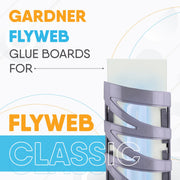 Flyweb Fly Light Glue Boards 2 Pack of 10 Replacement Glue Boards for Flyweb Classic Fly Light and Flyweb Plus - Trap Fruit Flies by Gardner – Each (Pack of 2), White, Model EL-64
