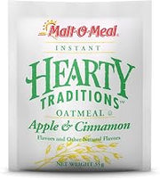 Hearty Traditions Apple and Cinnamon Oatmeal, 1.23 Ounce -- 200 per case.