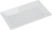 Yanco RM-216 Rome Rectangular Plate, 16" Length, 9.5" Width, Melamine, White Color, Pack of 12